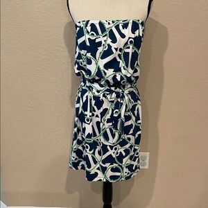 Mud Pie Blue and Green Patterned Dress